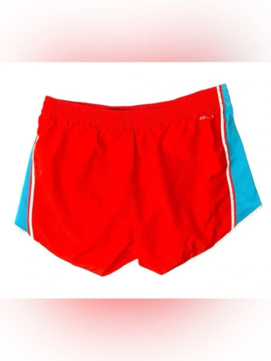 Nike Dri Fit Running Shorts Women’s Medium Red Blue Athletic Workout - Picture 3 of 5